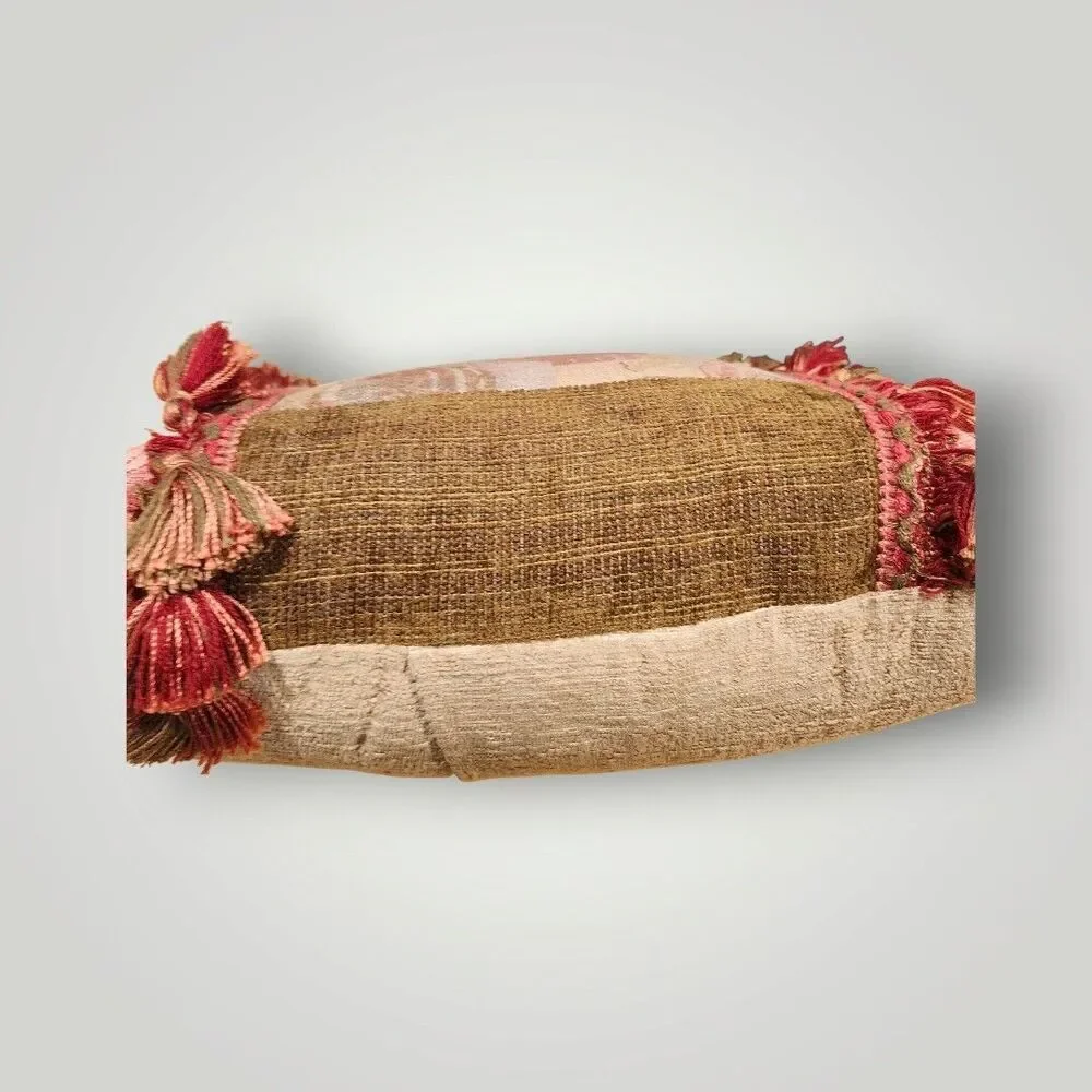 French Tapestry Throw Pillow‎ Appx. 15x15